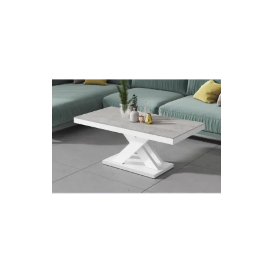 lik kawowy ława XENON MINI Grey Stone Mat + biały HG 120 x 50 x 60cm