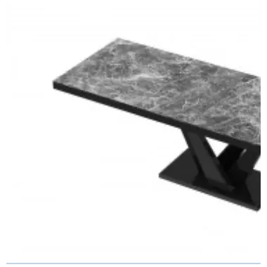 VEGAS Stół rozkładany do jadalni MDF Venatino Dark mat + czarny HG 160/208/256 x 75 x 89cm