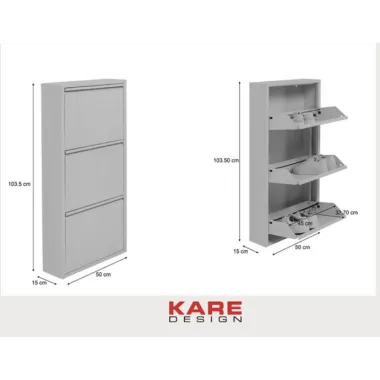 Kare Szafka na buty CARUSO 3 YELLOW (MO) 50 x 103.5 x 15cm / 88015
