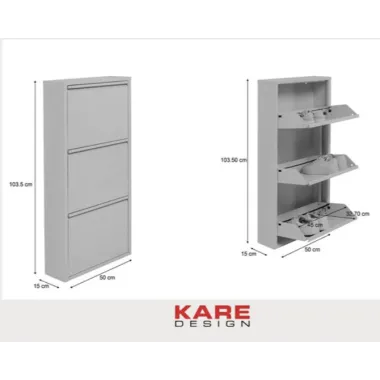 Kare Szafka na buty CARUSO 3 GREEN (MO) 50 x 103.5 x 15cm / 88013
