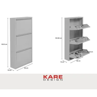 Kare Szafka na buty CARUSO 3 RED (MO) 50 x 103.5 x 15cm / 71080
