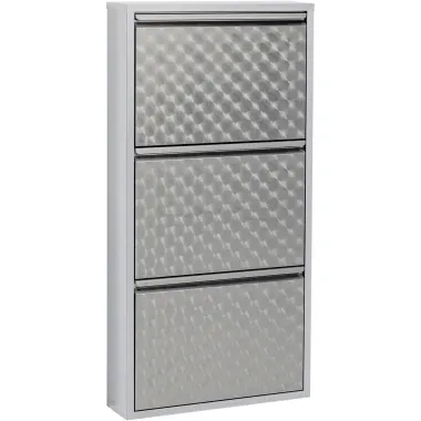 Kare Szafka na buty CARUSO 3 SILVER BRUSHED (MO) 50 x 103.5 x 15cm / 49273