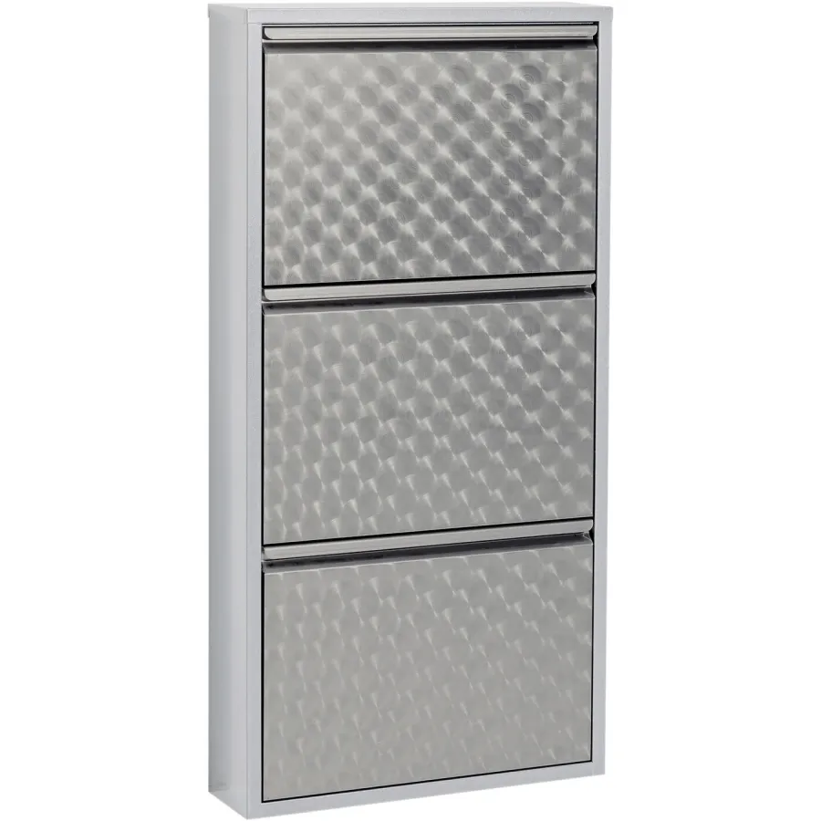 Kare Szafka na buty CARUSO 3 SILVER BRUSHED (MO) 50 x 103.5 x 15cm / 49273