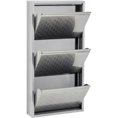 Kare Szafka na buty CARUSO 3 SILVER BRUSHED (MO) 50 x 103.5 x 15cm / 49273