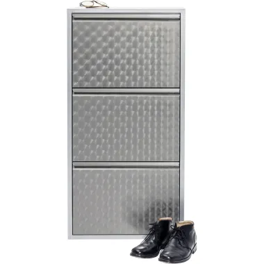 Kare Szafka na buty CARUSO 3 SILVER BRUSHED (MO) 50 x 103.5 x 15cm / 49273