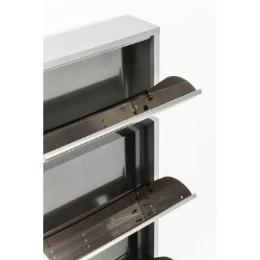 Kare Szafka na buty CARUSO 3 SILVER BRUSHED (MO) 50 x 103.5 x 15cm / 49273