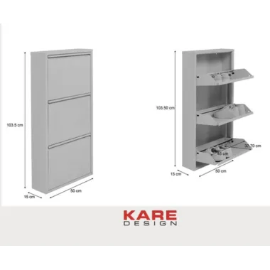 Kare Szafka na buty CARUSO 3 KHAKI (MO) 50 x 103.5 x 15cm / 71552