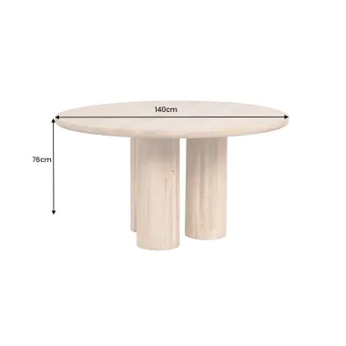 Invicta Stół do jadalni ART DECO mango Ø 140cm / 47605