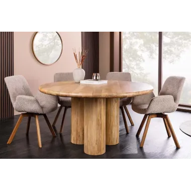 Invicta Stół do jadalni ART DECO mango Ø 140cm / 47605
