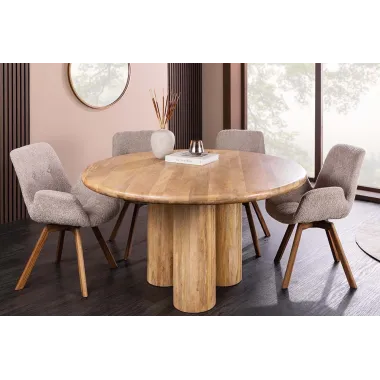 Invicta Stół do jadalni ART DECO mango Ø 140cm / 47605
