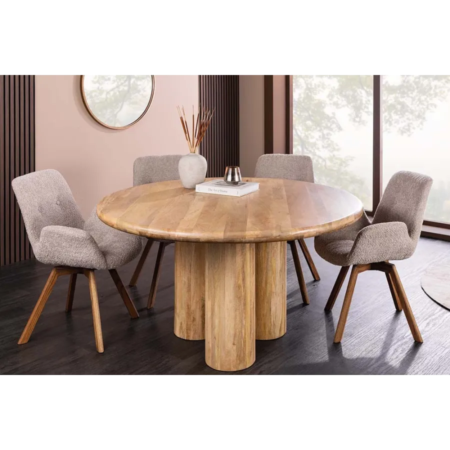 Invicta Stół do jadalni ART DECO mango Ø 140cm / 47605