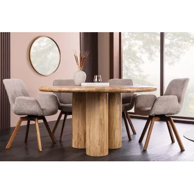 Invicta Stół do jadalni ART DECO mango Ø 140cm / 47605