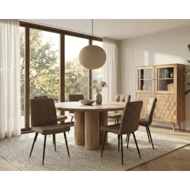 Invicta Stół do jadalni ART DECO mango Ø 140cm / 47605