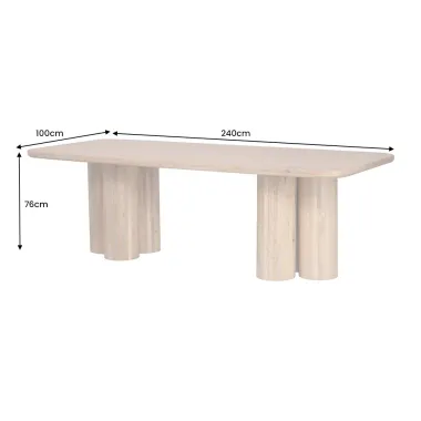 Invicta Stół do jadalni ART DECO mango 240 x 76 x 100cm / 47604