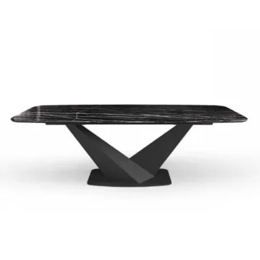 Włoski Stół KRYSTAL CERAMIC TOP THUNDER NIGHT 239 x 75.5 x 110cm / 155TAV.54CE
