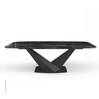 Włoski Stół KRYSTAL CERAMIC TOP TUNDRA 198 x 75.5 x 100cm / 155TAV.31CE