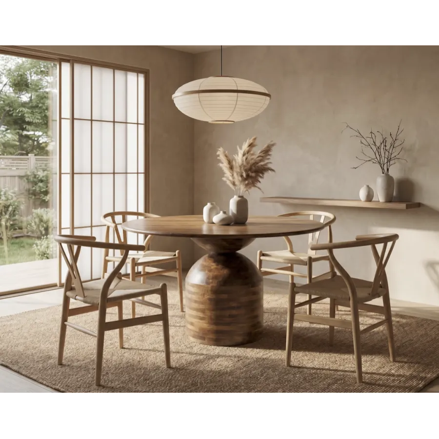 Wohnling Stół do jadalni lite drewno mango Ø 120cm / WL7.435