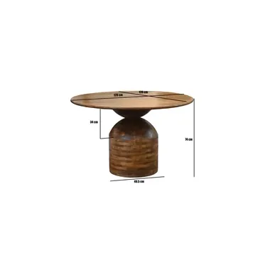 Wohnling Stół do jadalni lite drewno mango Ø 120cm / WL7.435