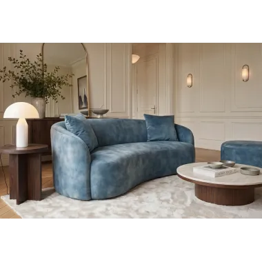 Invicta Sofa ELEMENTAL 2 osobowa petrol aksamit 178 x 67 x 70cm / 48690