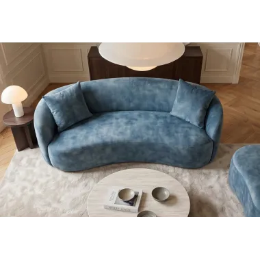 Invicta Sofa ELEMENTAL 2 osobowa petrol aksamit 178 x 67 x 70cm / 48690