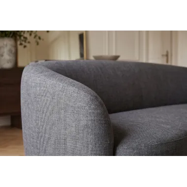 Invicta Sofa ELEMENTAL 2 osobowa grafitowy aksamit 178 x 67 x 70cm / 48881