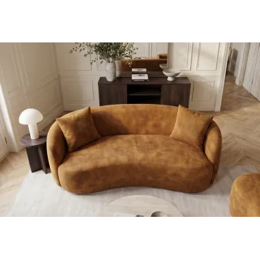 Invicta Sofa ELEMENTAL 2 osobowa musztardowo żółty aksamit 178 x 67 x 70cm / 48689