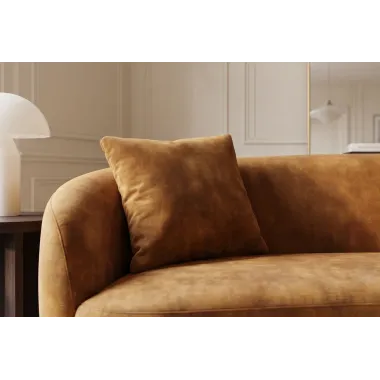 Invicta Sofa ELEMENTAL 2 osobowa musztardowo żółty aksamit 178 x 67 x 70cm / 48689
