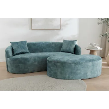 Invicta Sofa ELEMENTAL 2 osobowa petrol aksamit 178 x 67 x 70cm / 48690