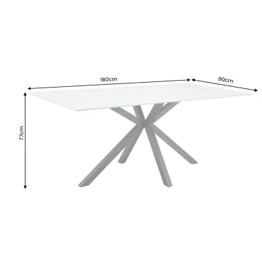 Invicta Stół ceramiczny GALAXIE optyka marmuru 180 x 77 x 90cm / 46898