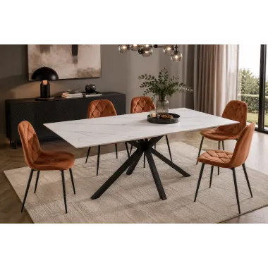 Invicta Stół ceramiczny GALAXIE optyka marmuru 180 x 77 x 90cm / 46898