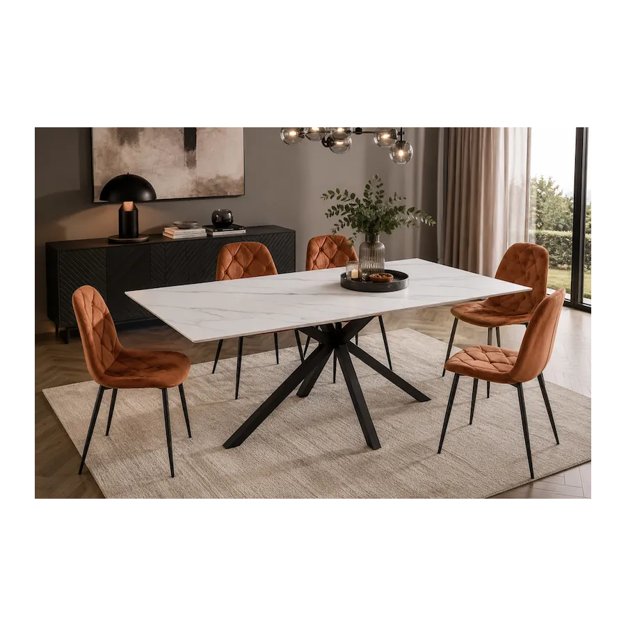Invicta Stół ceramiczny GALAXIE optyka marmuru 180 x 77 x 90cm / 46898