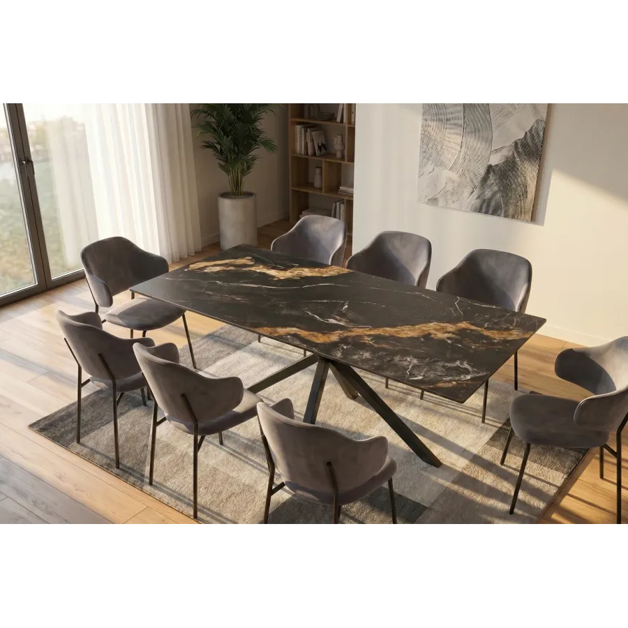 Invicta Stół ceramiczny GALAXIE optyka marmuru 180 x 77 x 90cm / 46896