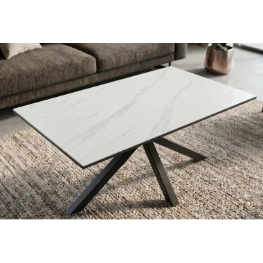 Invicta Stolik ceramiczny GALAXIE optyka białego marmuru 100 x 45 x 60cm / 46904