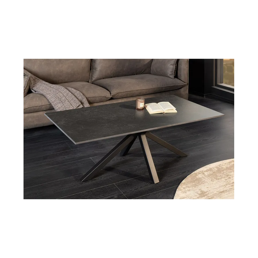 Invicta Stolik ceramiczny GALAXIE optyka szarego marmuru 100 x 45 x 60cm / 46903