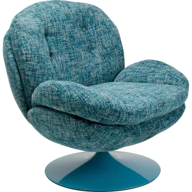 Kare Fotel COSY obrotowy 360° niebieski 82 x 86 x 85cm / 70679