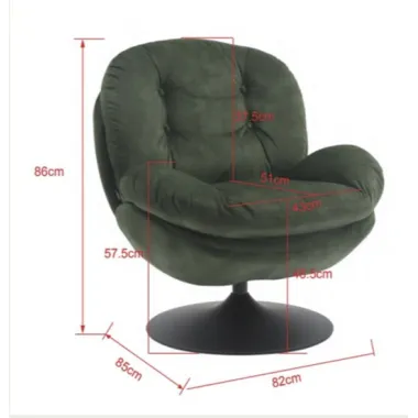 Kare Fotel COSY obrotowy 360° niebieski 82 x 86 x 85cm / 70679