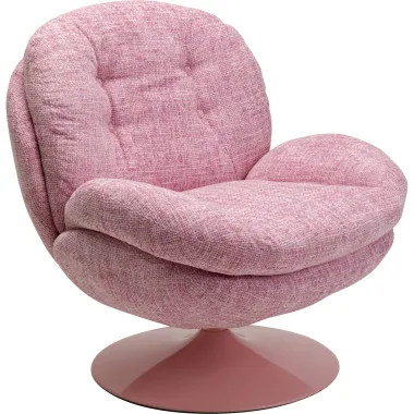 Kare Fotel COSY obrotowy 360° różowy 82 x 86 x 85cm / 70669