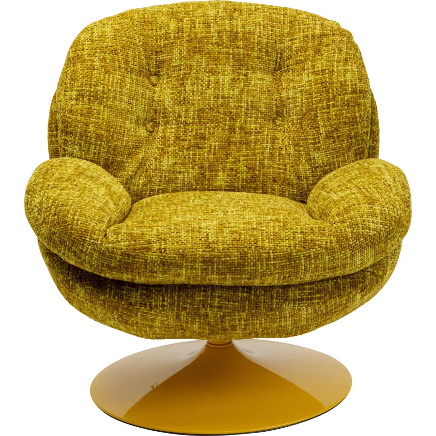 Kare Fotel COSY obrotowy 360° żółty 82 x 86 x 85cm / 70678