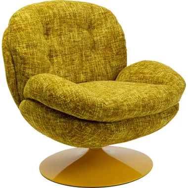 Kare Fotel COSY obrotowy 360° żółty 82 x 86 x 85cm / 70678