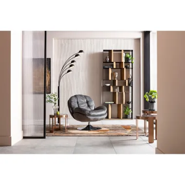 Kare Fotel COSY obrotowy 360° szary 82 x 86 x 85cm / 85527