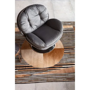 Kare Fotel COSY obrotowy 360° szary 82 x 86 x 85cm / 85527
