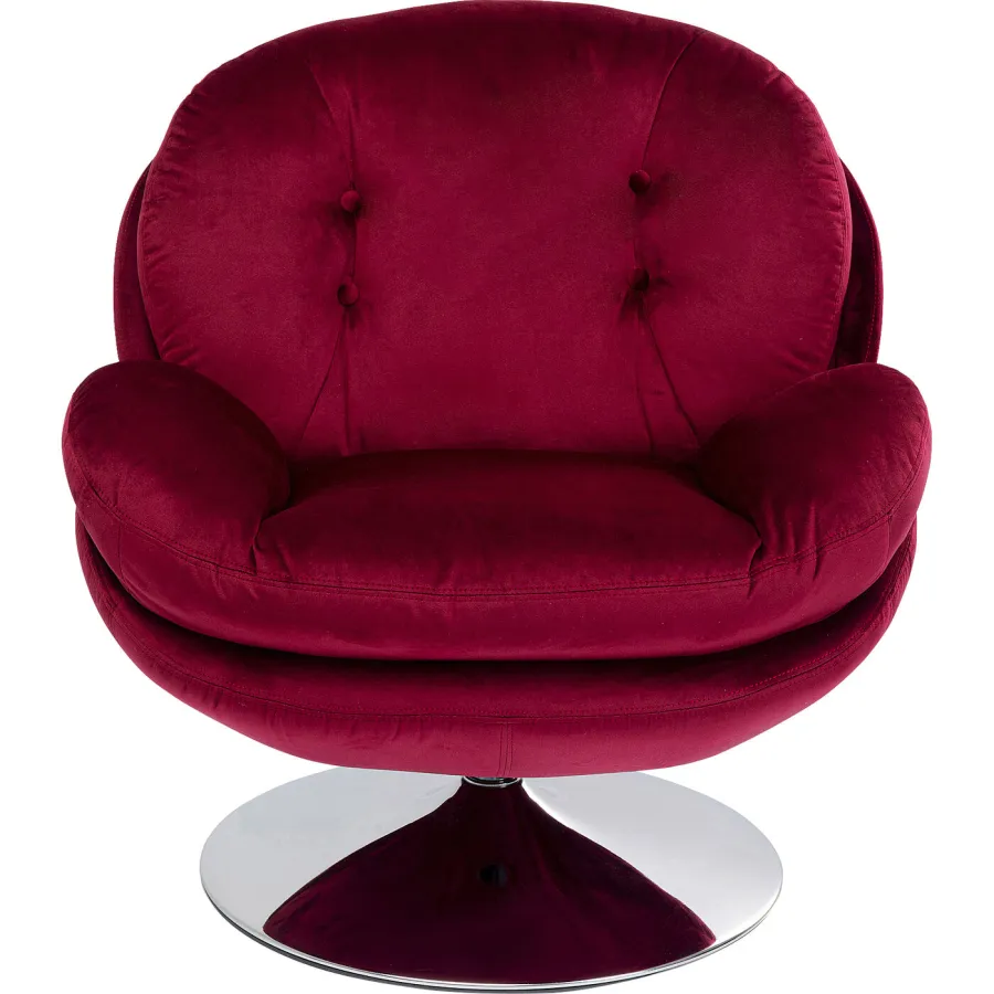Kare Fotel COSY obrotowy 360° jagodowy 82 x 86 x 85cm / 85664
