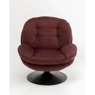 Kare Fotel COSY obrotowy 360° czerwone wino 82 x 86 x 85cm / 71886