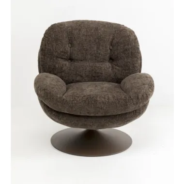 Kare Fotel COSY obrotowy 360° brązowy 82 x 86 x 85cm / 71887