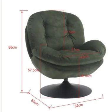 Kare Fotel COSY obrotowy 360° brązowy 82 x 86 x 85cm / 71887