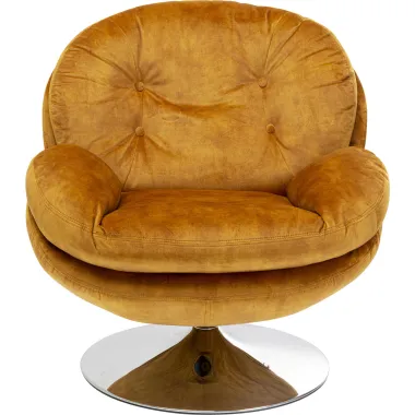 Kare Fotel COSY obrotowy 360° musztardowo żółty 80,7 x 83,8 x 83,7cm / 85528
