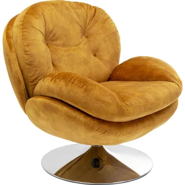 Kare Fotel COSY obrotowy 360° musztardowo żółty 80,7 x 83,8 x 83,7cm / 85528