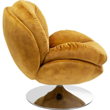 Kare Fotel COSY obrotowy 360° musztardowo żółty 80,7 x 83,8 x 83,7cm / 85528