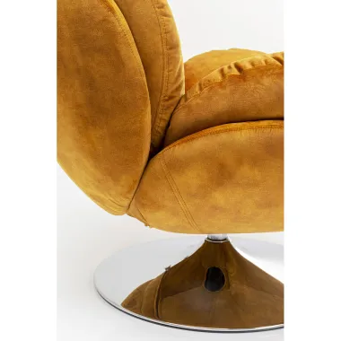 Kare Fotel COSY obrotowy 360° musztardowo żółty 80,7 x 83,8 x 83,7cm / 85528