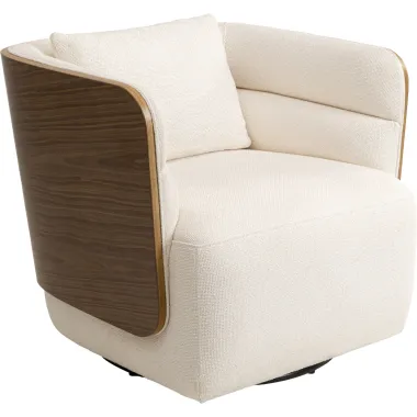 Kare Fotel tapicerowany MARC obrotowy 360° beżowy 76 x 67 x 73cm / 71414